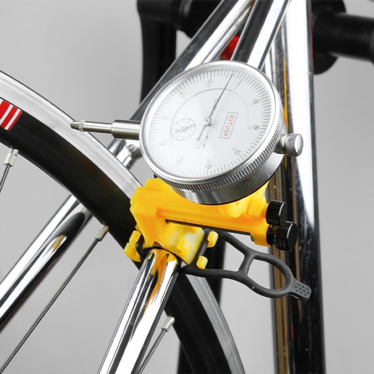 Professionele Fiets Wieldirection Stand voor Precisie Afstelling en Onderhoud van Fietswielen - Ideaal voor Fietsmonteurs en Enthousiastelingen