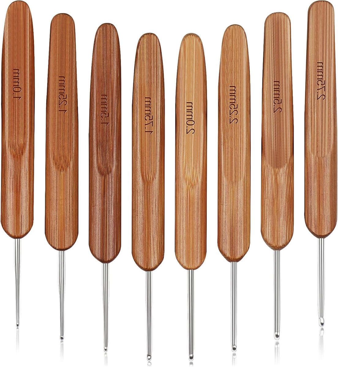 Houten haaknaalden set van bamboe voor haken, breien en handwerken - Perfect voor creatievelingen