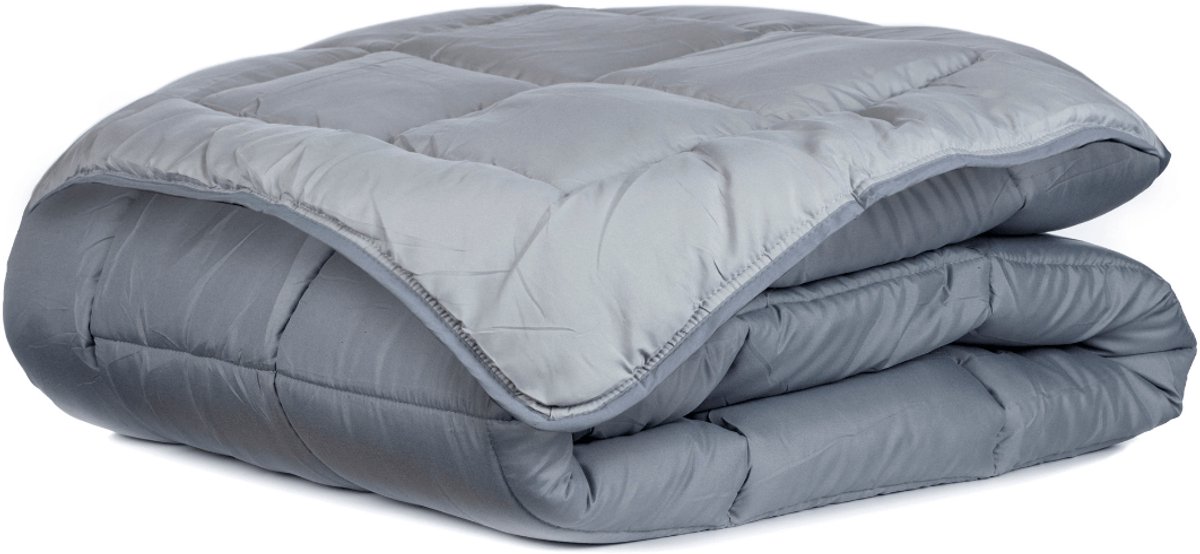 Zelesta Everyday Duo Dekbed - Donkergrijs & Zilvergrijs 240x220cm