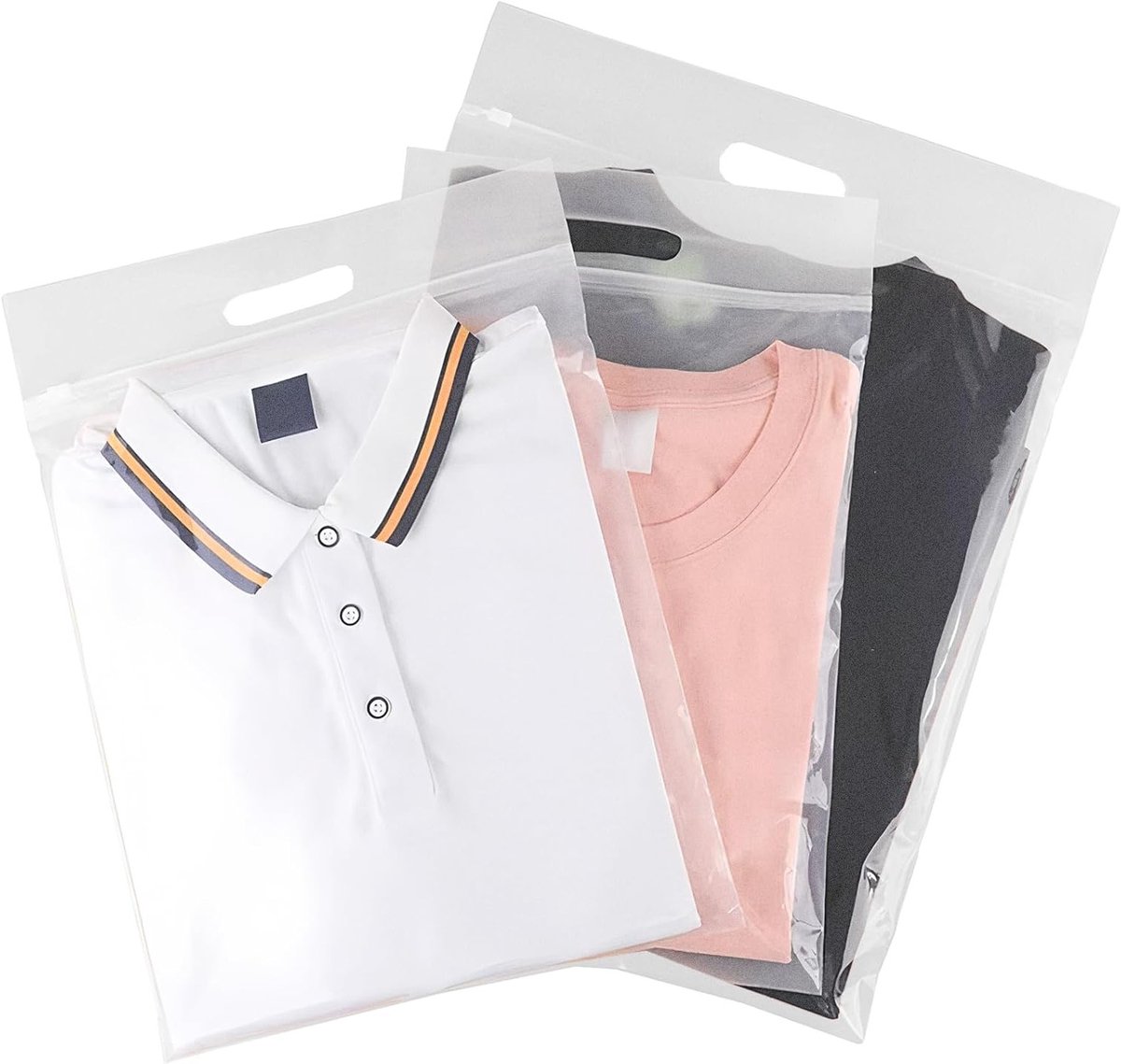 Grote Herbruikbare Plastic Opbergzakken met Handvat en Onderkant voor Kleding, Reizen en Verhuizen, Ideaal voor Organisatie en Opslag
