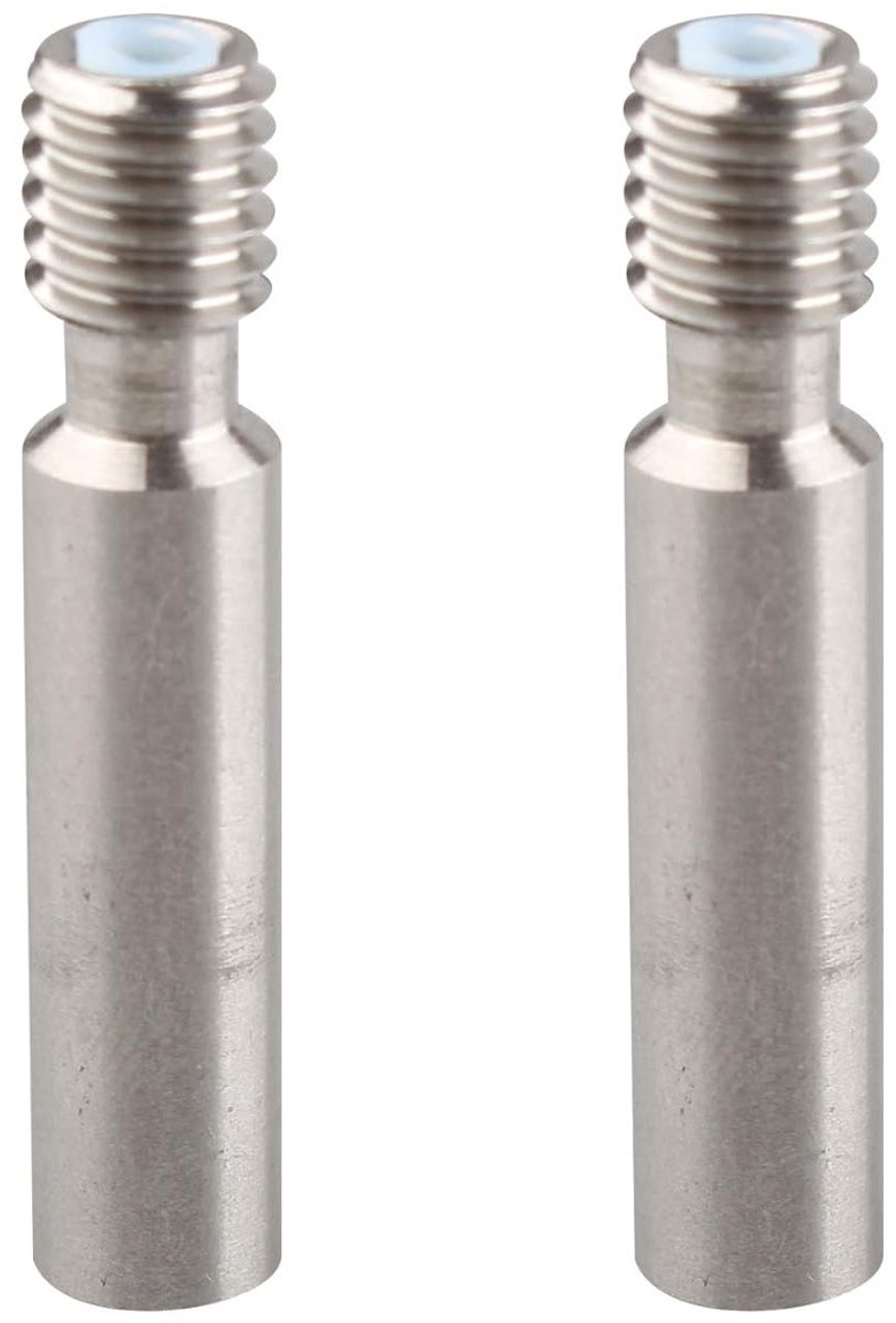 2 Stuks RVS Nozzle Throat Voedingsbuis met Teflon Buis voor 3D Printer Hotend en Filament 1.75mm