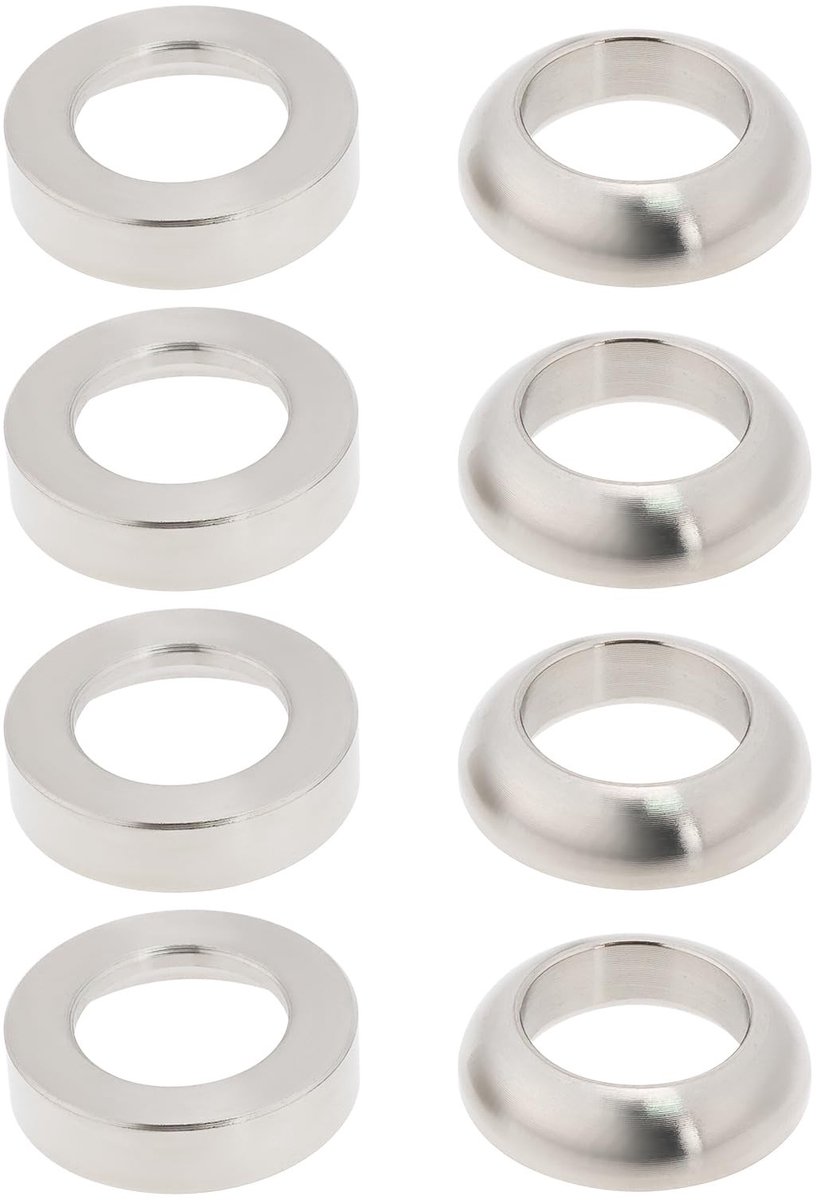 SOUQONE- Wasmachine Kussen - M6 Titanium - 8 Stuks - Buitendiameter 12mm - Binnendiameter 7mm - Schijfremsysteem - Lichtgewicht en sterk - Onderlegger