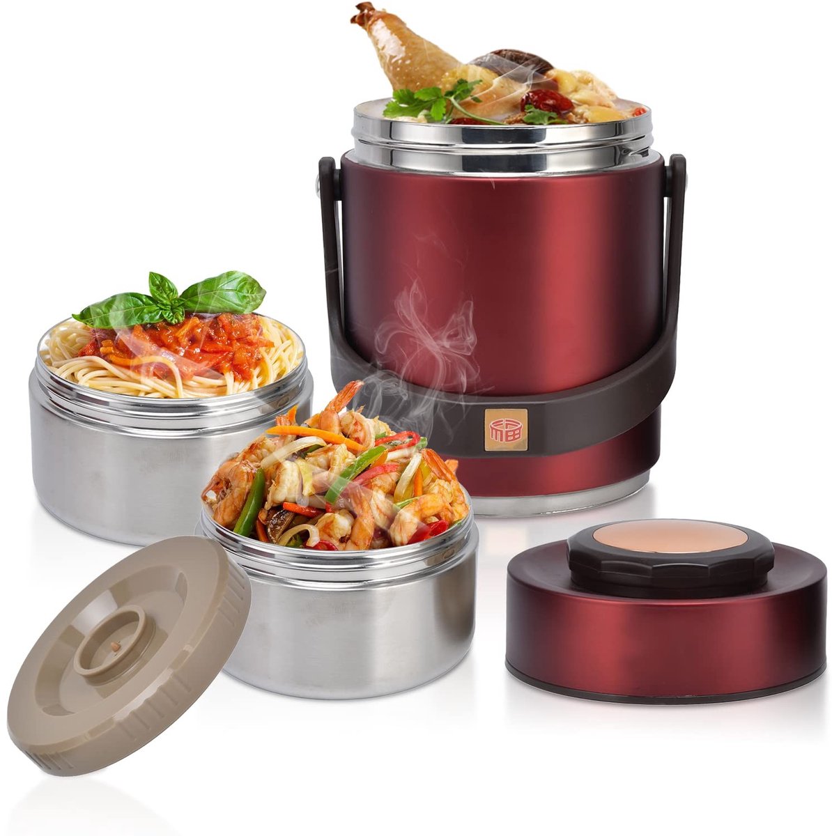 Dailygoods- Voedselcontainer Geïsoleerd 1,5 Liter - Dubbelwandig - Thermoscontainer - Roestvrij Staal - Warmhoudpot - Ideaal voor Werk/School - Thermosfles