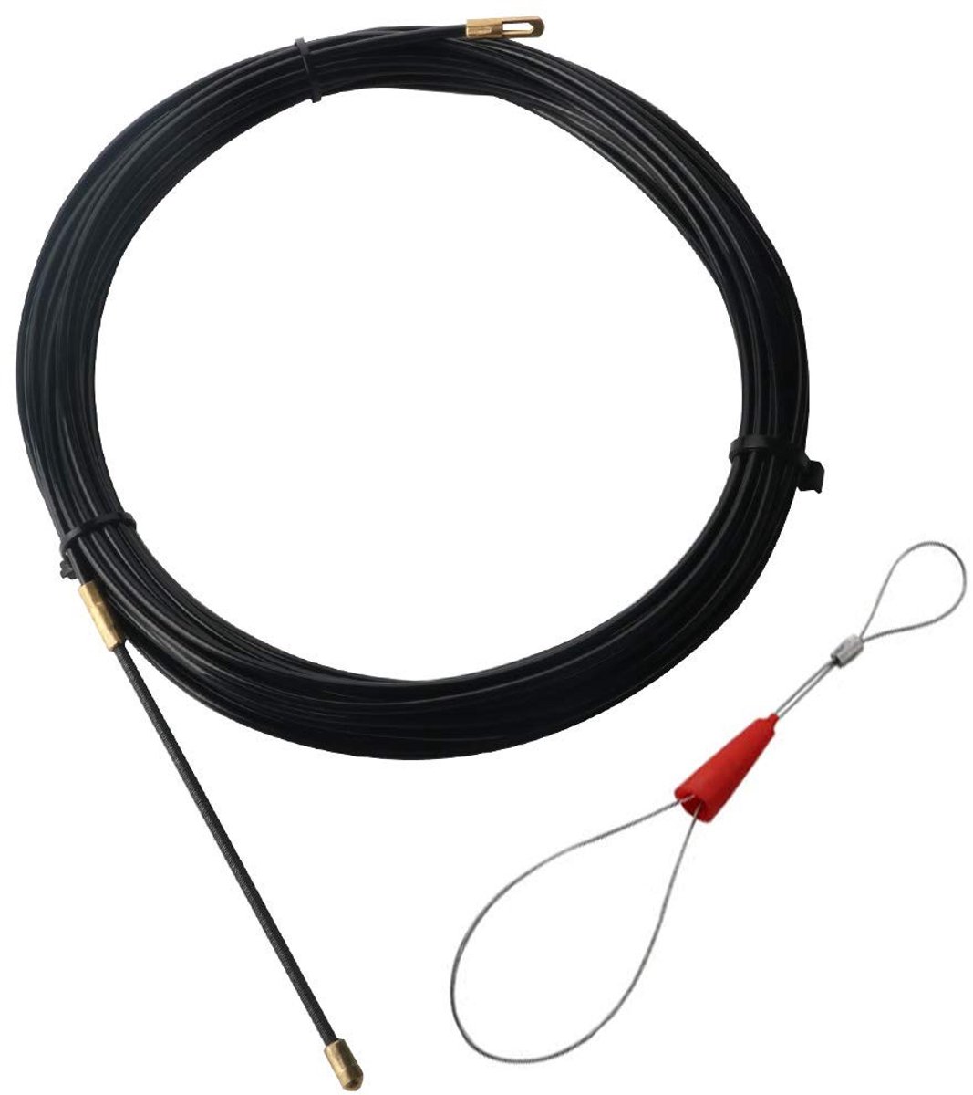 Dailygoods - Nylon Draadtrekker 10m met Flexibele Gidskop en Afneembare Trekogen