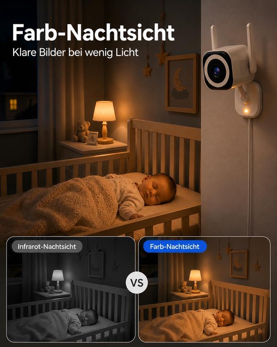 Bewakingscamera Binnen Buiten - Wifi Camera - Huis Beveiligen - 5G Verbinding - 2K Resolutie - Wit — afbeelding 4