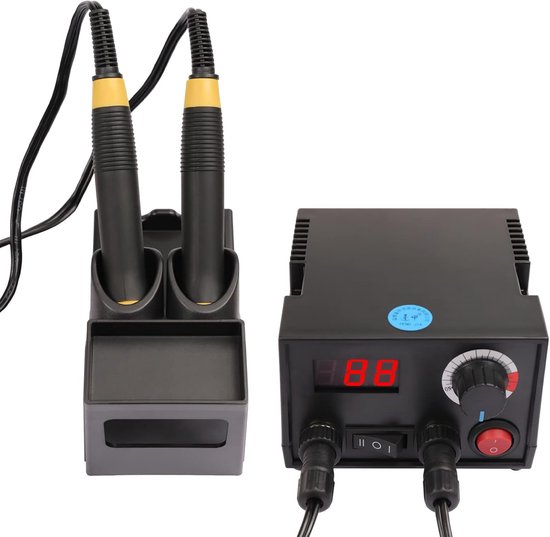Houtbrander Set - Pyrografie Machine - Hout Bewerken - Instelbare Temperatuur - 20 Veren - Zwart — afbeelding 3