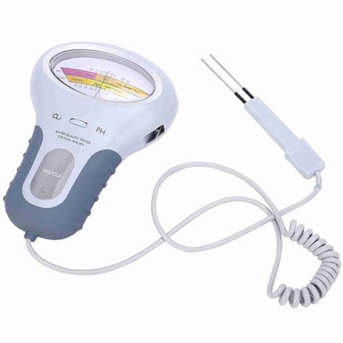 Dailygoods- Waterkwaliteitstester - pH/Chloor Tester - Duurzaam Kunststof - 150mm Handgreep - Groot Scherm - Veilig Water - Zwembadtester