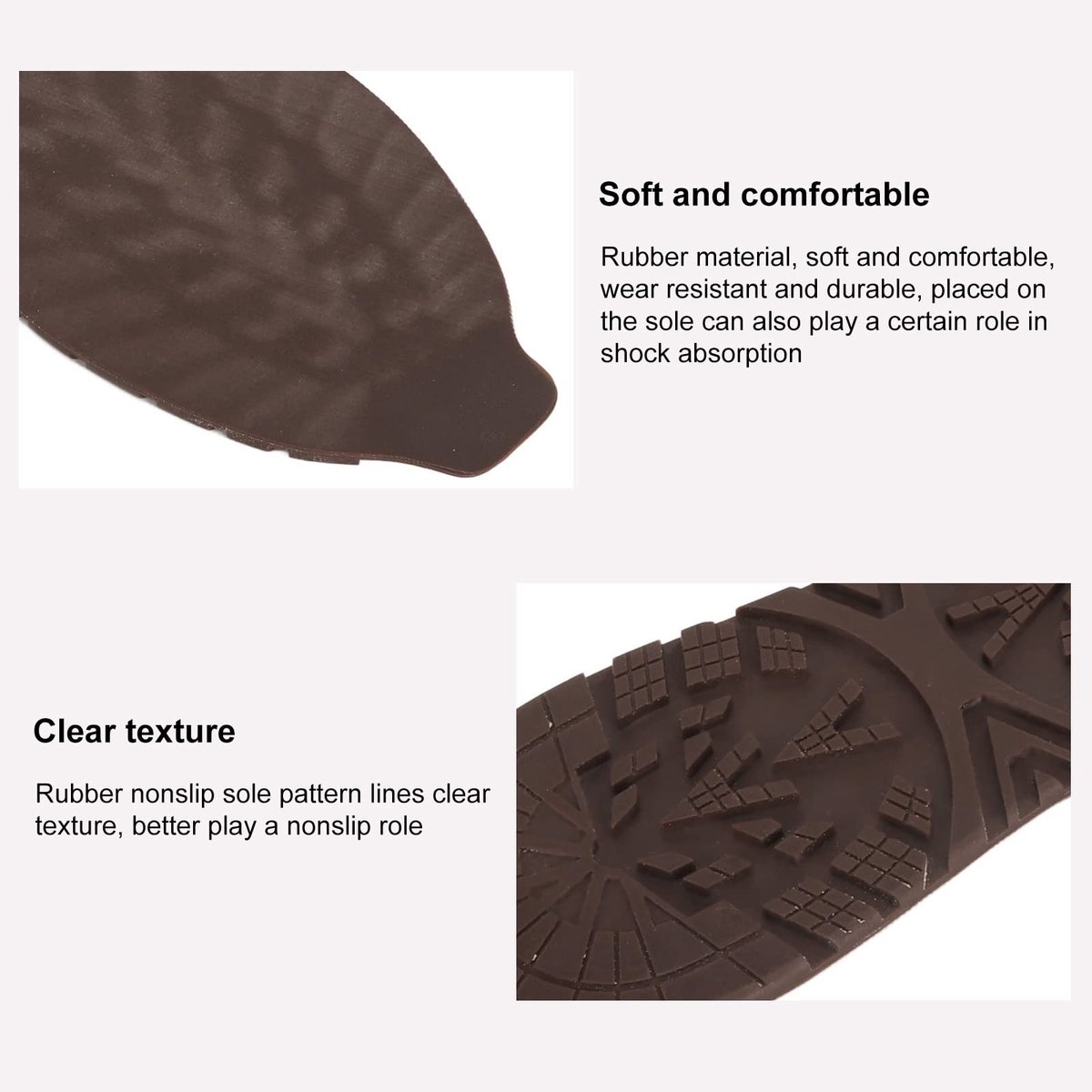 Dailygoods- Schoenzolen Antislip - Zachte Snijbare Rubber - Schokabsorptie - DIY Reparatie - Lichtgewicht - Eenvoudig te Installeren - Schoenbodem