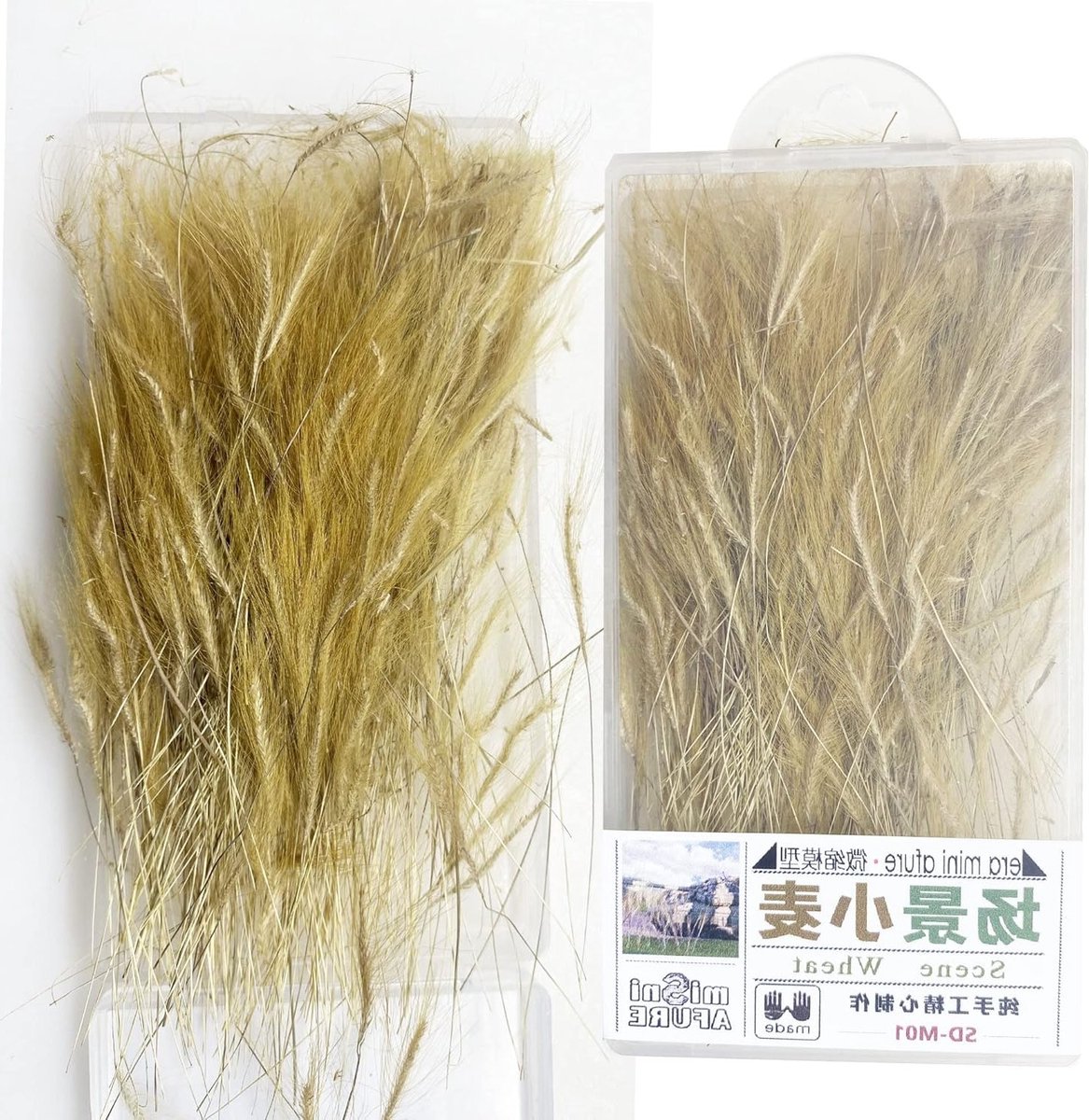 Static Grass Tuft voor Miniatuurlandschappen - Tarwekleurige Grasmat voor Terrain Modellen, Sandtable Thema's en Landschapsmodellen