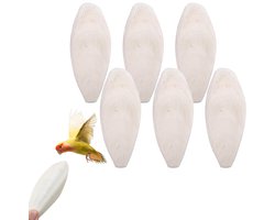 Dailygoods- Sepiakbotten 6 Stuks - Natuurlijke Calciumbron - Voor Schildpadden/Vogels/Reptielen - Gezondheid en Welzijn - 10-12 cm - Essentiële Mineralen - Inktvisschelp