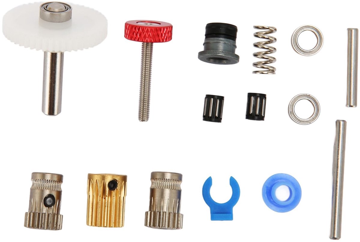 Dailygoods- Extruder Dual Gear Kit 15-delige set - Duurzaam gelegeerd staal - Compatibel met 0,1mm/2,4mm spuitmonden - Precieze drukaccessoires - Betrouwbare materiaalstroom - 3D-printer Accessoires