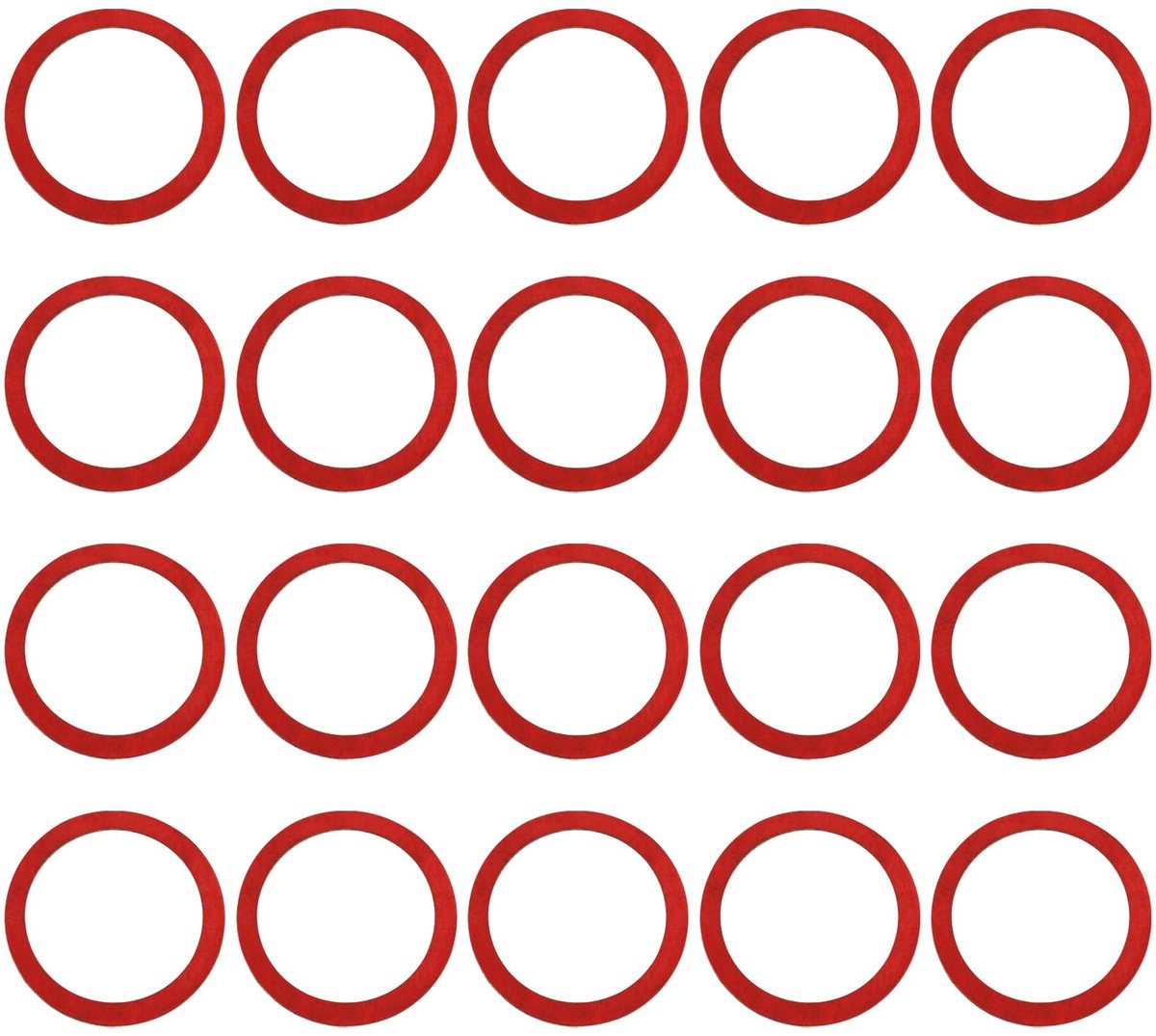 BRENZOOS- Wasmachine Sluitring - Vervanging voor Kraan - 20 Stuks - Vezelmateriaal - 38mm Buitendiameter - Voorkomt Lekken - Afdichtring