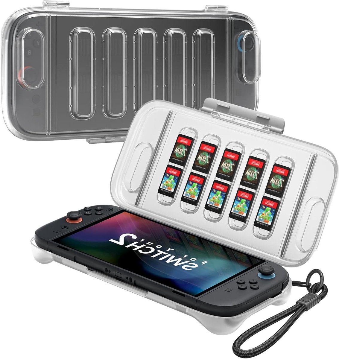 Beschermende harde hoes voor Nintendo Switch 2 (2025) met gamecardsleuf, stofdicht en lichtgewicht, ideaal voor onderweg en gaming accessoires