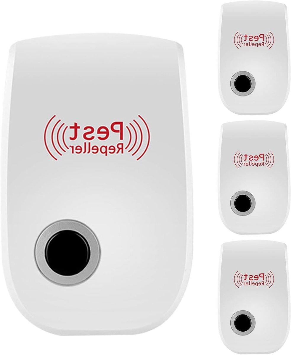 Ultrasone Ongediertebestrijding 4-Pack voor Binnen - Effectieve Insectenbestrijding tegen Muggen, Krekels en Muizen