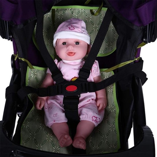 1 stuk - veiligheidstuigje kinderstoel - 5 punts harnass - verstelbare harnasgordel - veiligheidsgordel voor kinderen - veiligheidsgordel voor kinderstoel, kinderwagen, kinderwagen - zwart van Merkloos — afbeelding 5