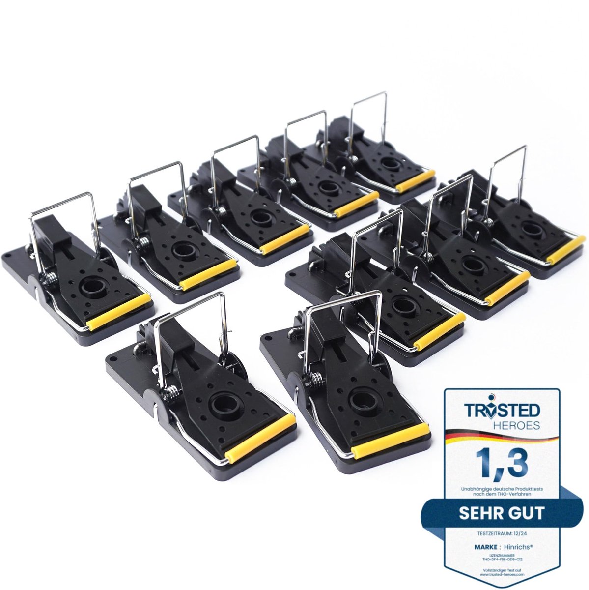 Dailygoods- Muizenvallen 10 Stuks - Herbruikbare Klikval - Hygiënische Knaagdierenval - Muizenvallen voor Binnen - Muizenvallen voor Buiten - Eenvoudig in Gebruik