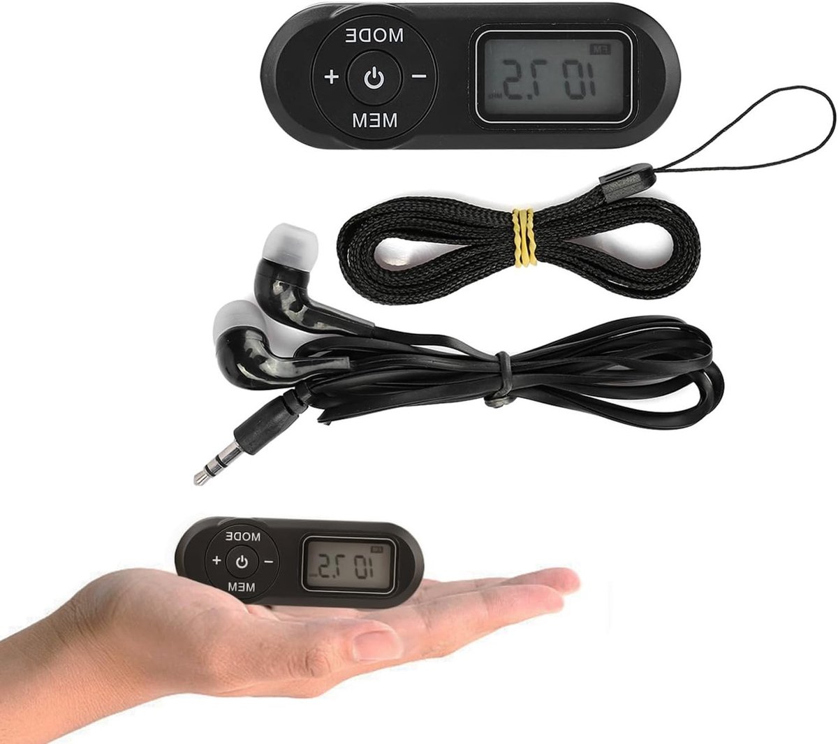 Draagbare FM Radio - Mini Muziekspeler - Luister Muziek - DSP Digitale Chip - 11 Inch LCD - Zwart