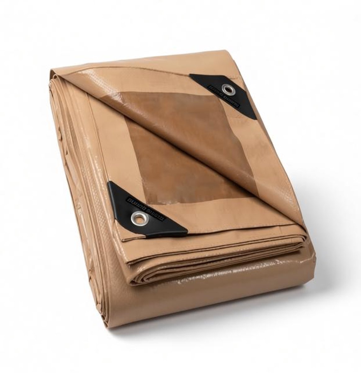 ElleMooi Waterdicht dekzeil 4 x 4 m - beige/kaki - polyester 120 g/m² - multifunctionele bescherming voor buiten
