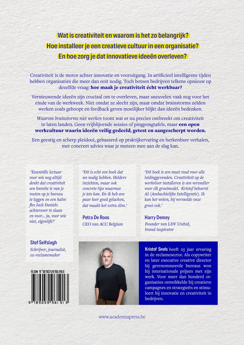Waarom brainstorms niet werken - back cover