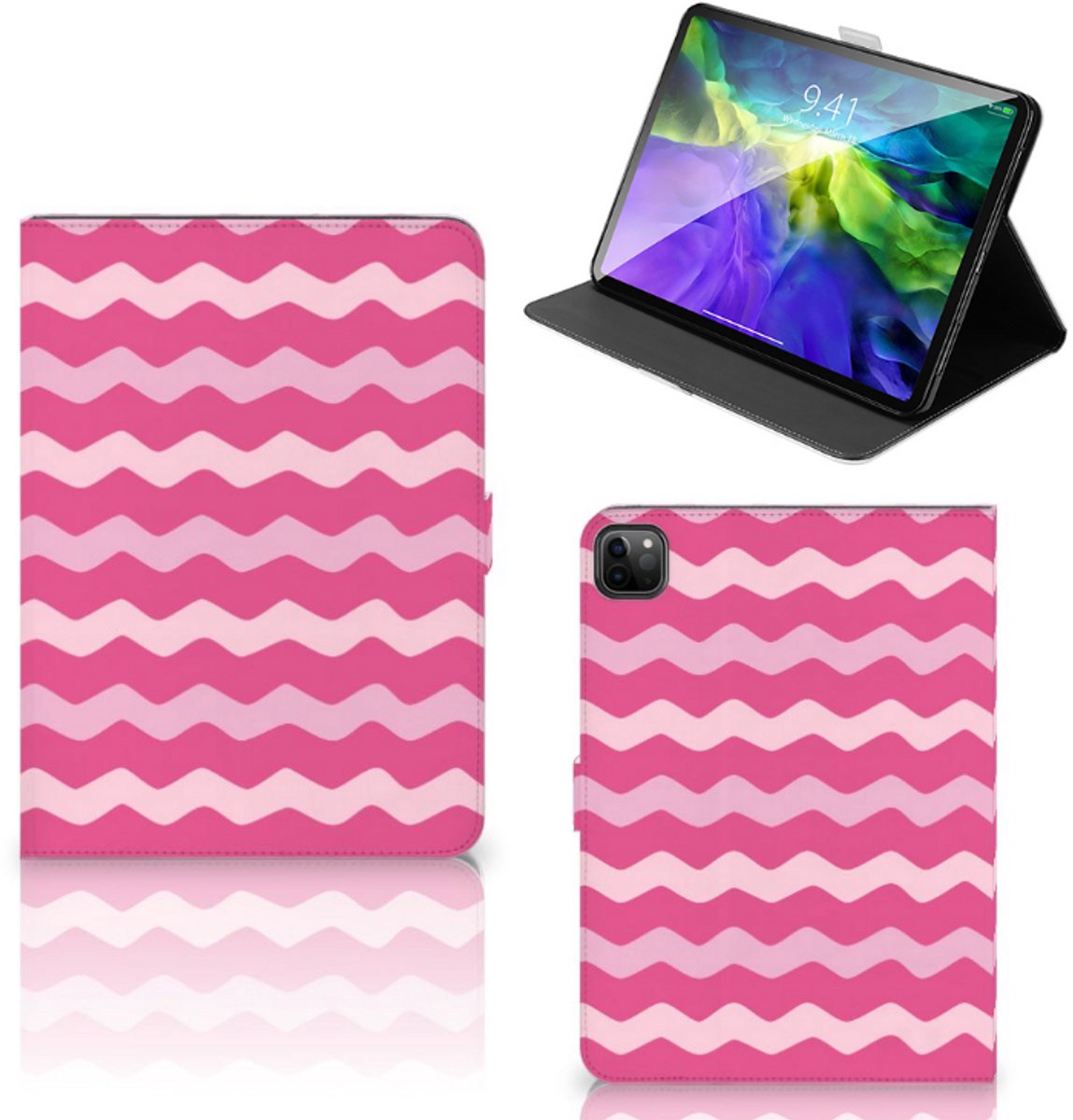 iPad Pro 11 2020/2021/2022 Tablet Hoes Waves Pink