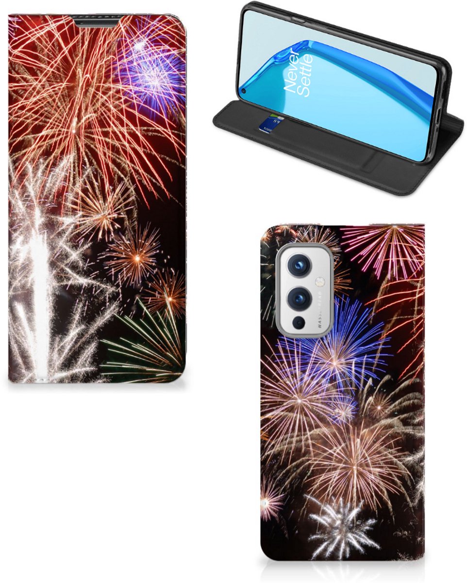 Standcase Hoesje voor OnePlus 9 Hippe Standcase Vuurwerk