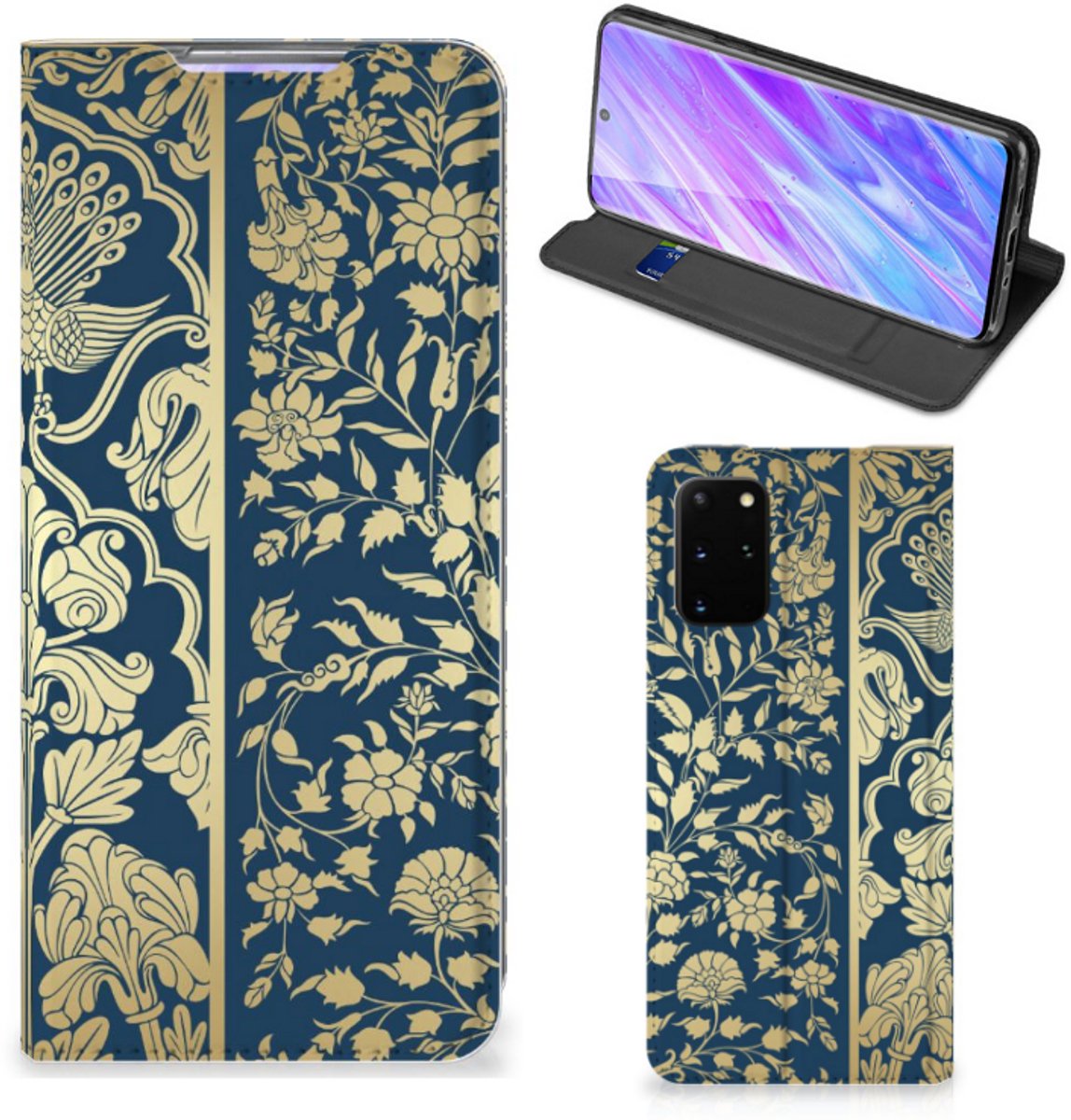 Samsung Galaxy S20 Plus Smart Cover Beige Flowers