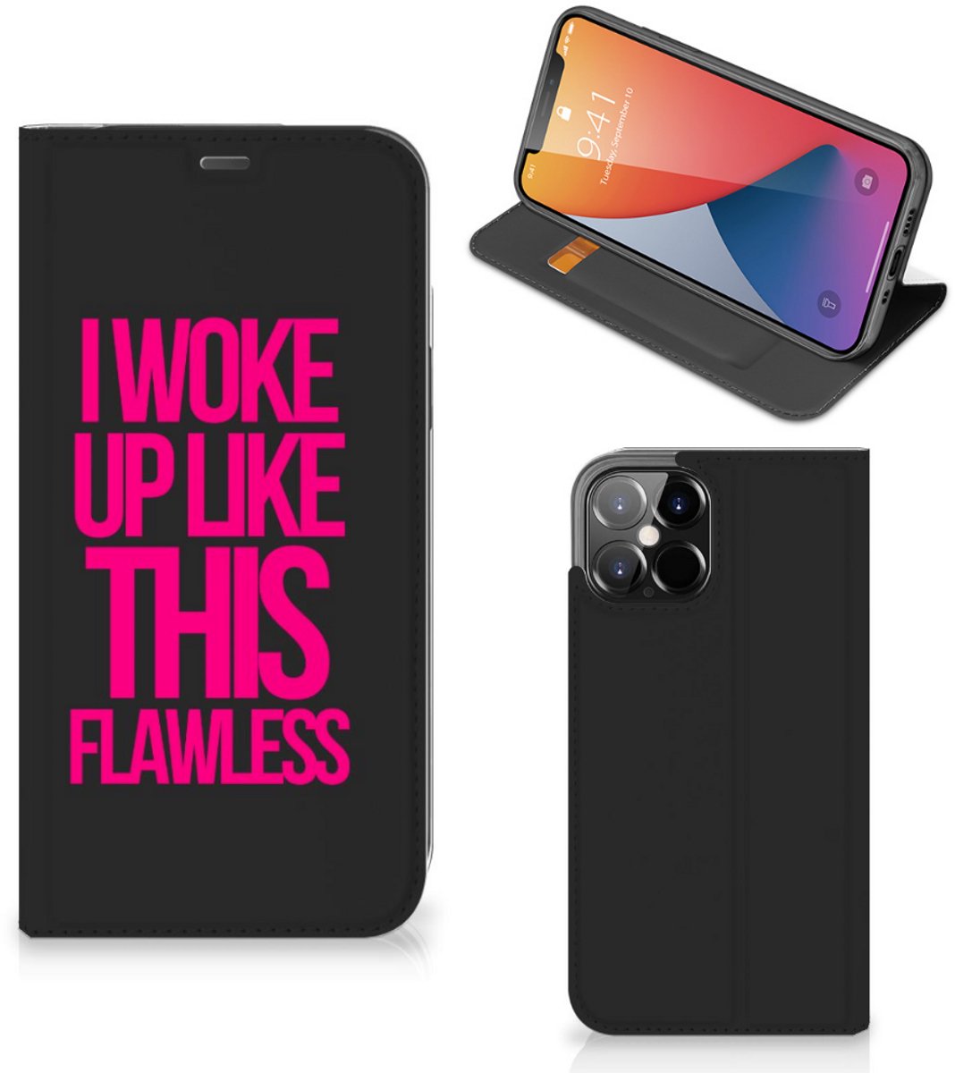 iPhone 12 Pro Max Hoesje met tekst Woke Up - Origineel Cadeau Zelf Maken
