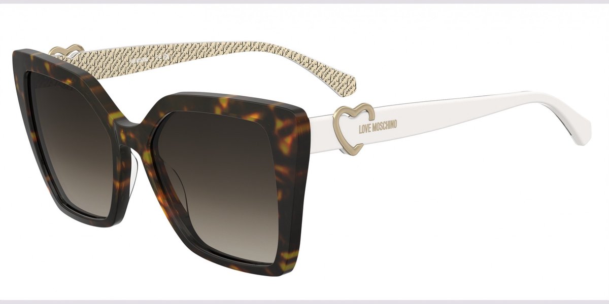 Moschino Love MOL067/S Havana pattern white 54/17/140 WOMAN Zonnebrillen