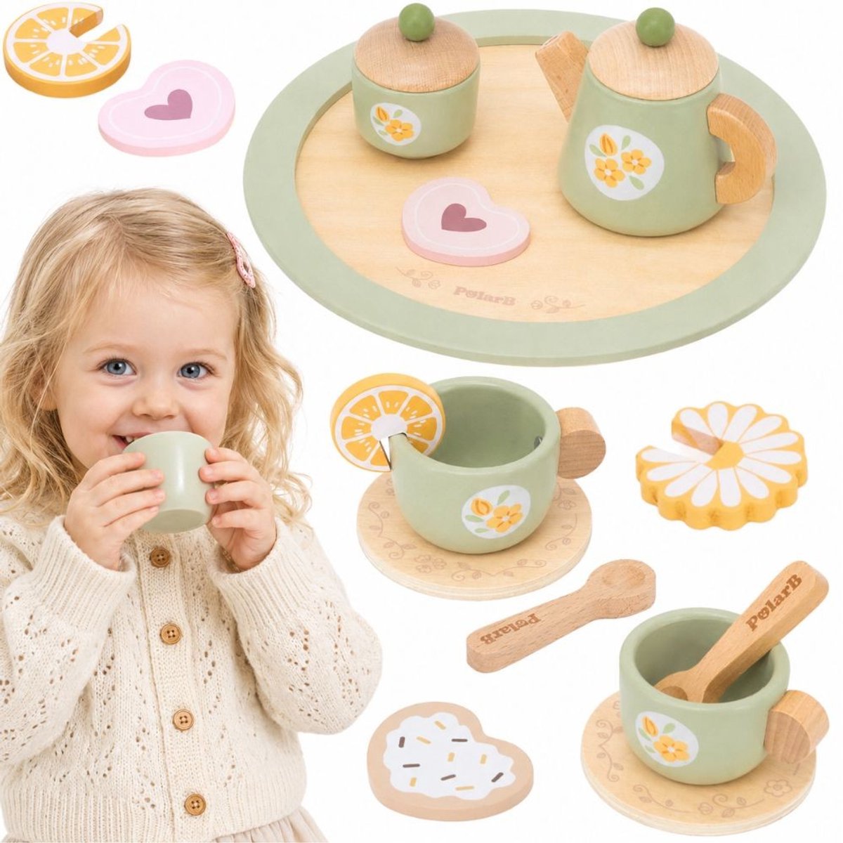 Viga Houten Lentetheeservies - 15-delig - UNI