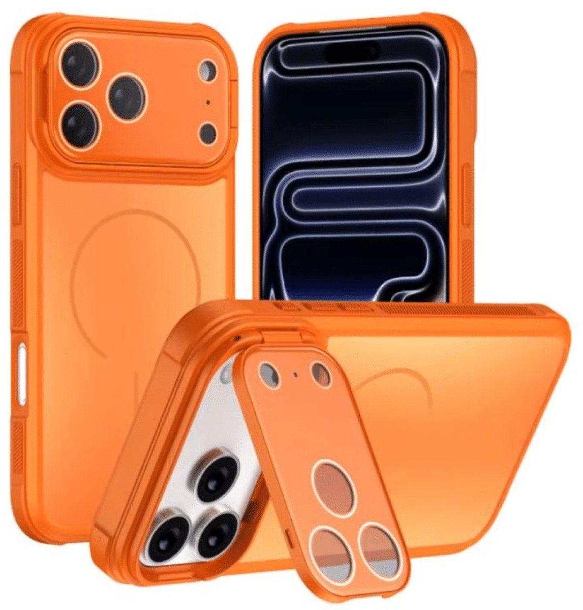 Casemania Backcover Camera Shutter Magnetic MagSafe Case – iPhone 17 Pro Max – Orange