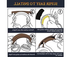 Comfortabele vervangende hoofdtelefoonband voor Audio Technica ATH M50, M50X, M50XWH – Hoogwaardige kunstlederen hoofdband, ideaal voor langdurig gebruik en reparatie