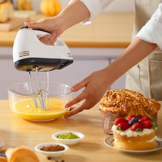 Dailygoody - Handmixer - Elektrische mixer - Eenvoudig kloppen van deeg - Vaatwasserbestendig - Comfortabel in gebruik - Geschikt voor bakken - Roestv... — afbeelding 3
