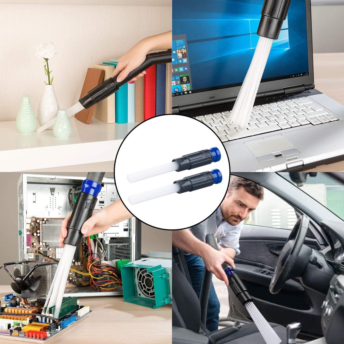 Dailygoody - Universele Stofzuigeraccessoires met 30 Flexibele Zuigbuizen - Pack van 4