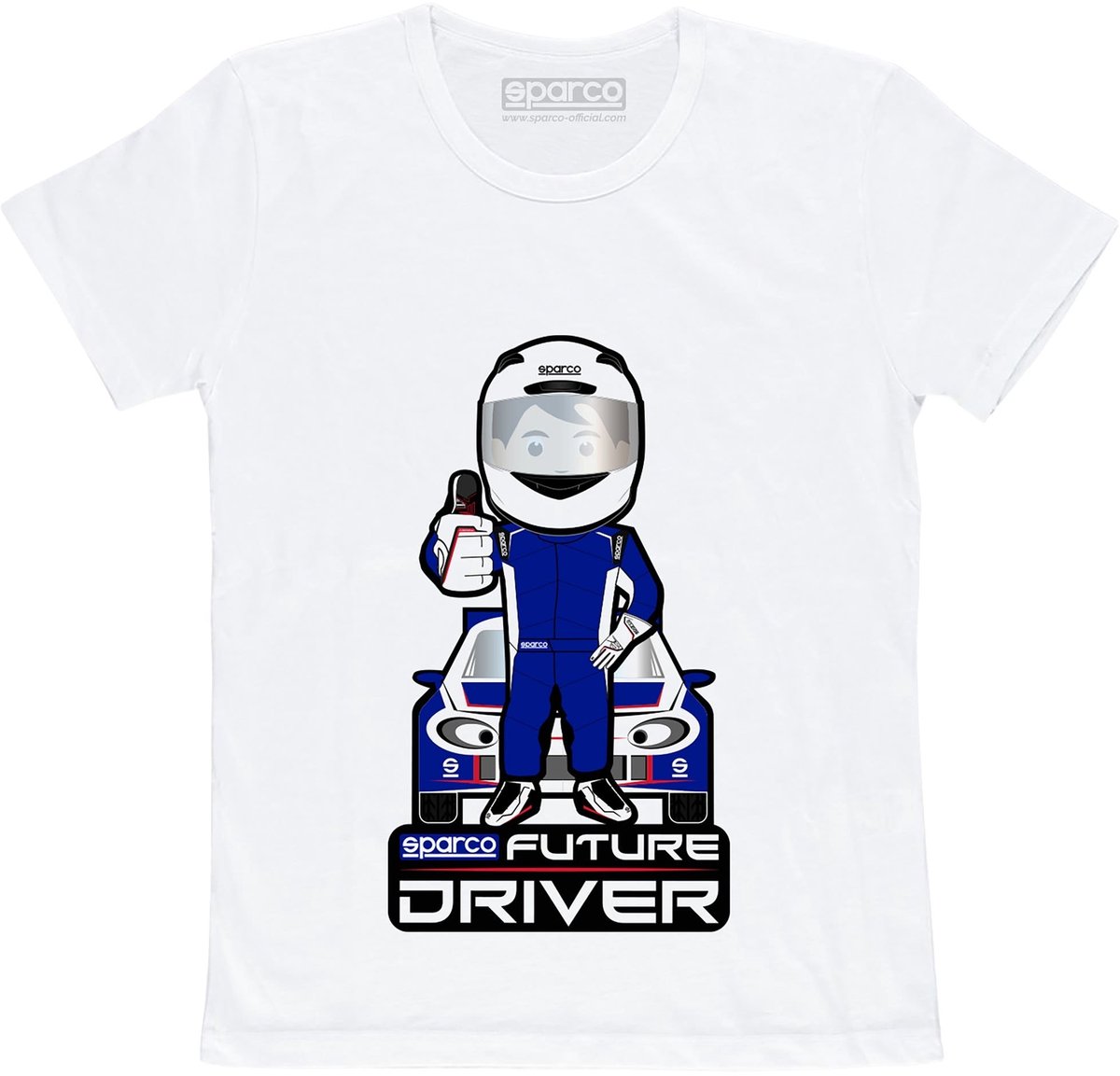 Sparco Future Racer Kinderen T-Shirt - Wit — 9-11 jaar