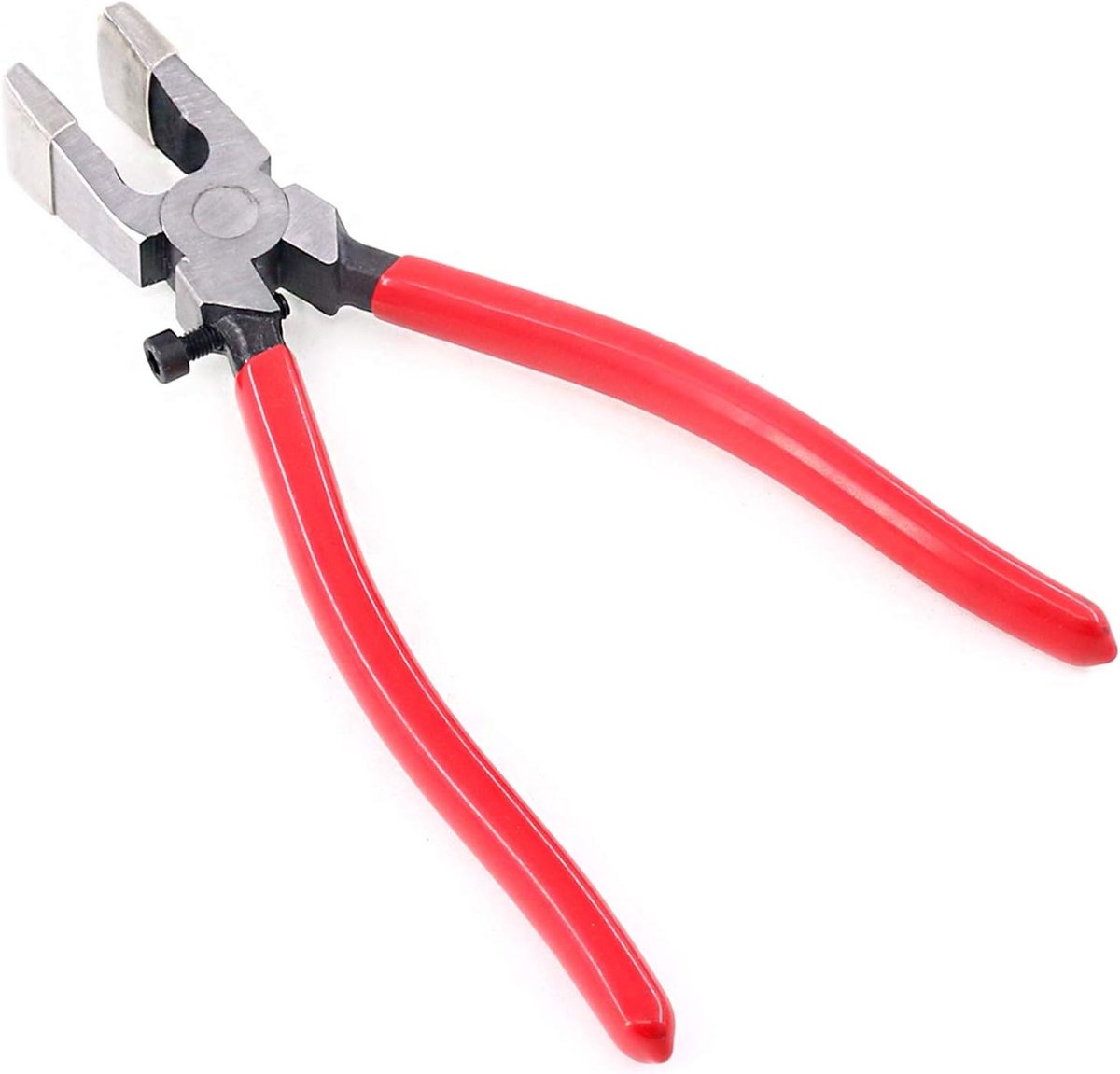 Zware Sleutelhanger Tang, Metaal Glas Tang met Gebogen Kaken, Ideaal voor Sleutelhanger en Hardware Installatie, Inclusief Rubber Tips voor Extra Grip