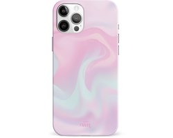 xoxo Wildhearts Sugar Rush - Double Layer - Roze hoesje geschikt voor iPhone 12 Pro Max hoesje - Stevige case geschikt voor iPhone 12 Pro Max - Marmer hoesje beschermhoes - Roze telefoonhoesje