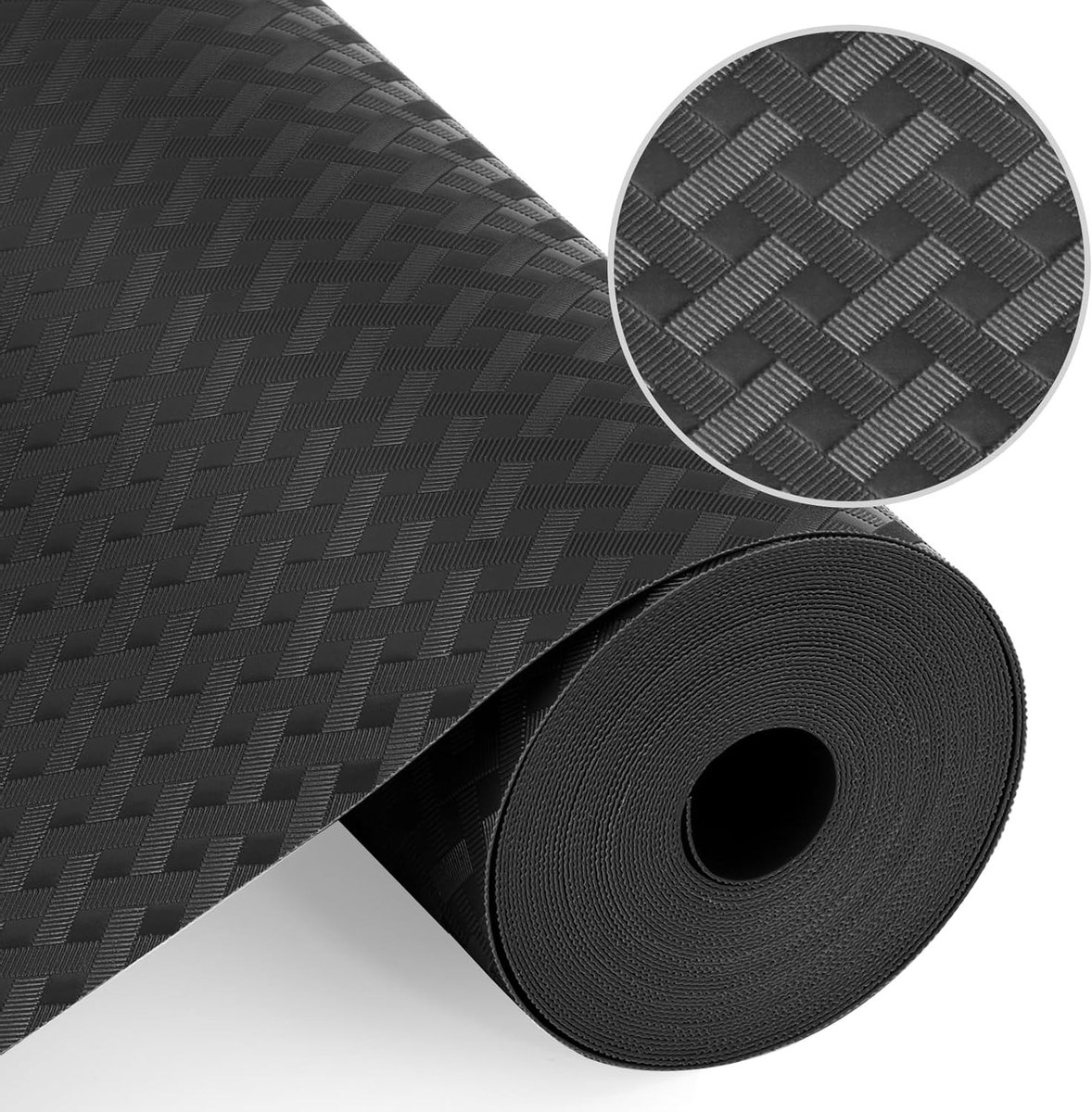 Antislip Ladeschoner van EVA Materiaal voor Keuken, Koelkast en Planken - Zwart 50cm x 600cm