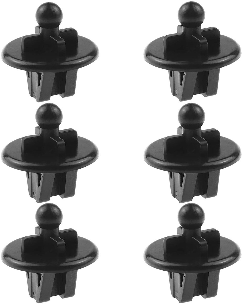 Dailygoody - Auto Achter Pakket Plank Clip Vervanging - 6 Stuks - Duurzaam Plastic - Voor Ford Fiesta en Fusion - Handig voor Achterbak