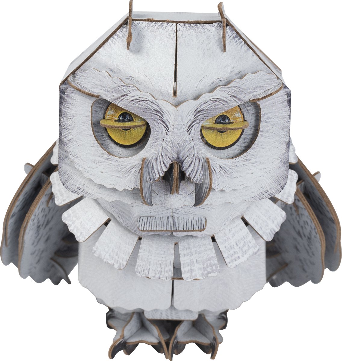 MakeBug, 3D Modelbouwpakket, Bring Nature Home, Snowy Owl, MB-B-0009, 13x12x17cm