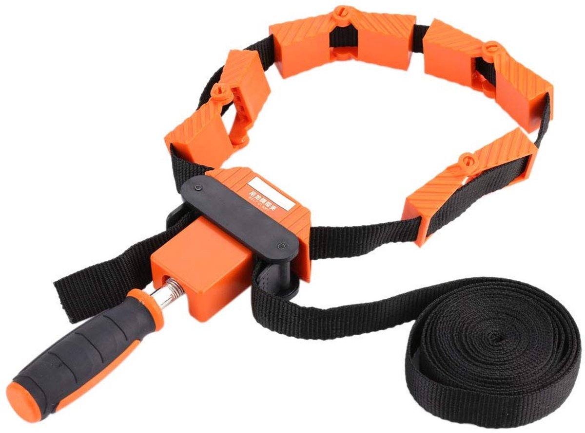 OmGoods - Dailygoody - Houtbewerkingsriem - Verstelbare hoekklem - Multifunctioneel - Oranje - Riemklem - Ideaal voor houtbewerking - Nylon