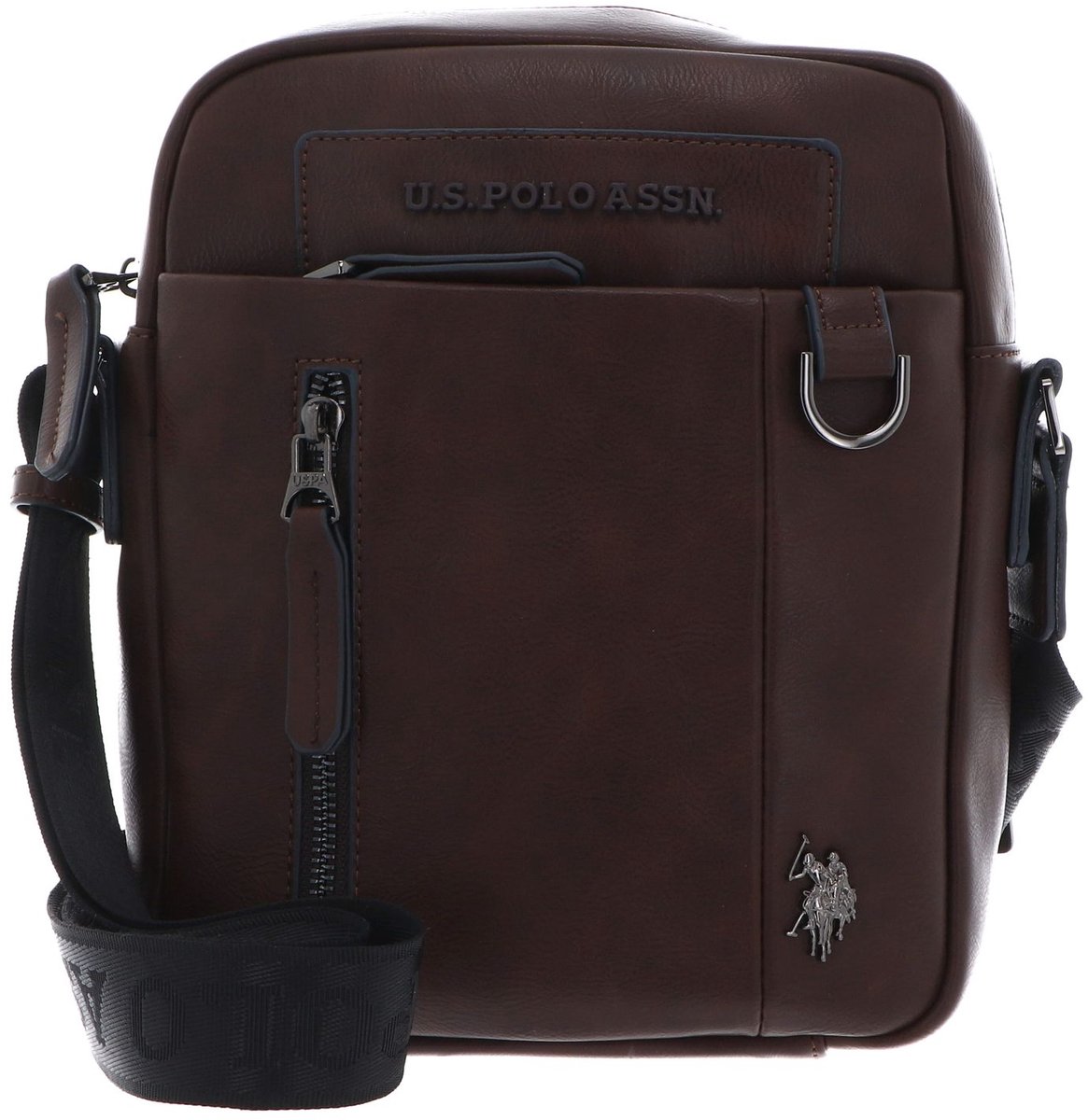U.S. POLO ASSN. schoudertas Cambridge Crossbody Bag Dark Brown donkerbruin