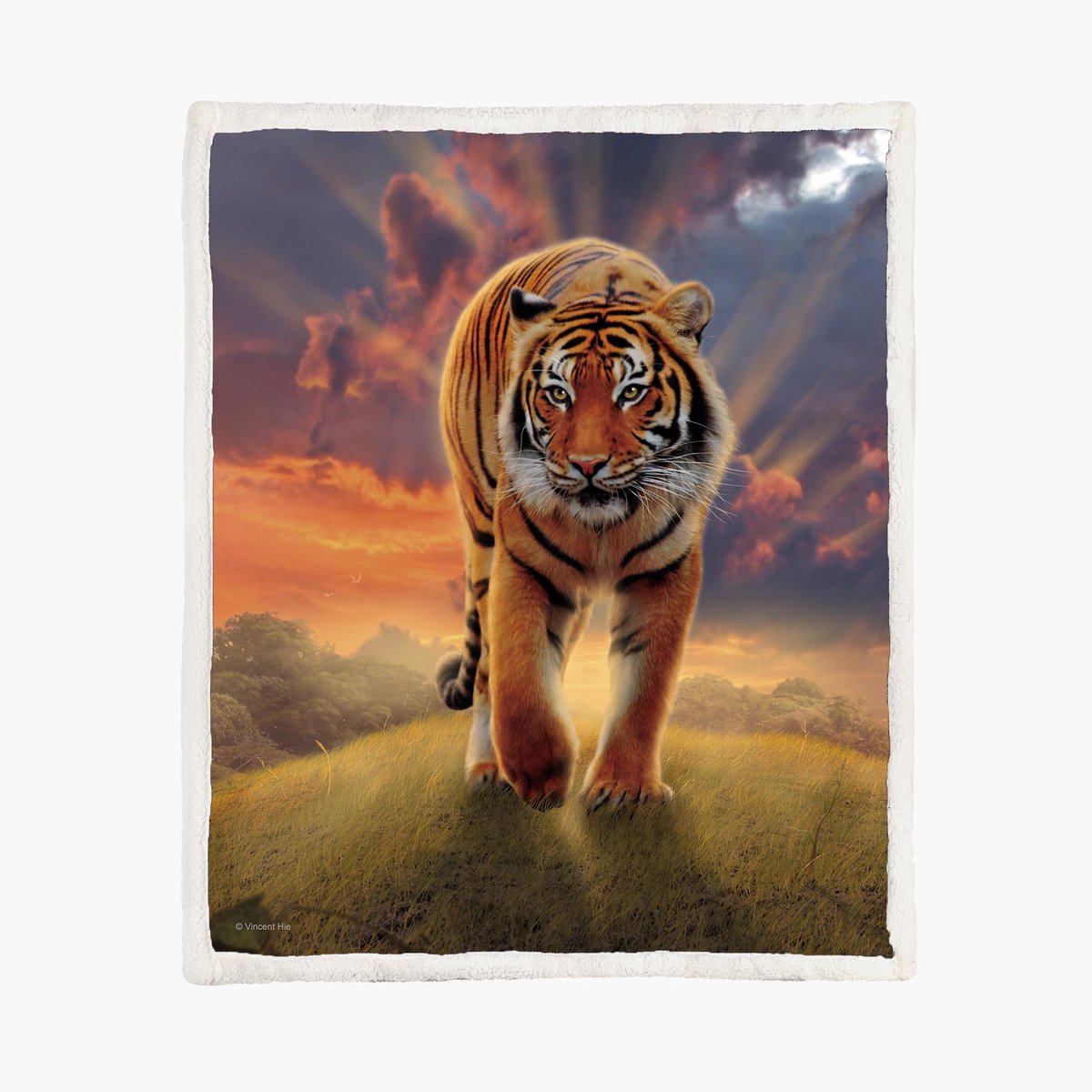 Tijger Fleece Deken 130*150cm Sunrise Tiger