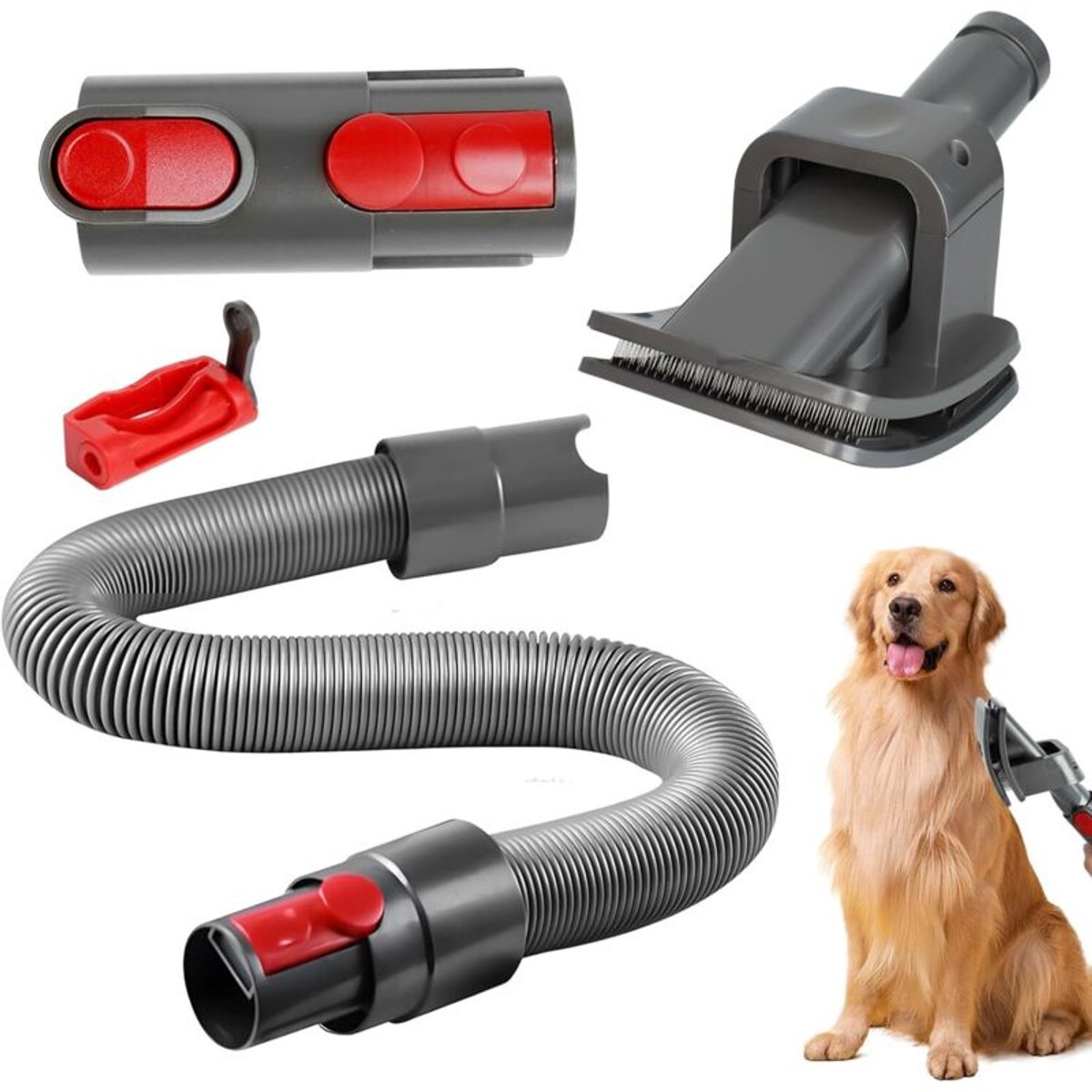 Compatibel met Dyson V6-V8 dierenhaarborstel + slang + slot