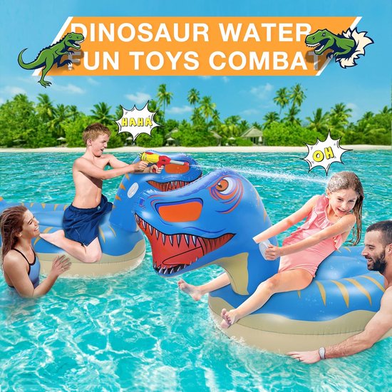 Dinosaurus Luchtmatras - Opblaasbaar Vlot - Zwemmen in de Zomer - Super Afmetingen - 280 x 130 x 110 cm — afbeelding 4
