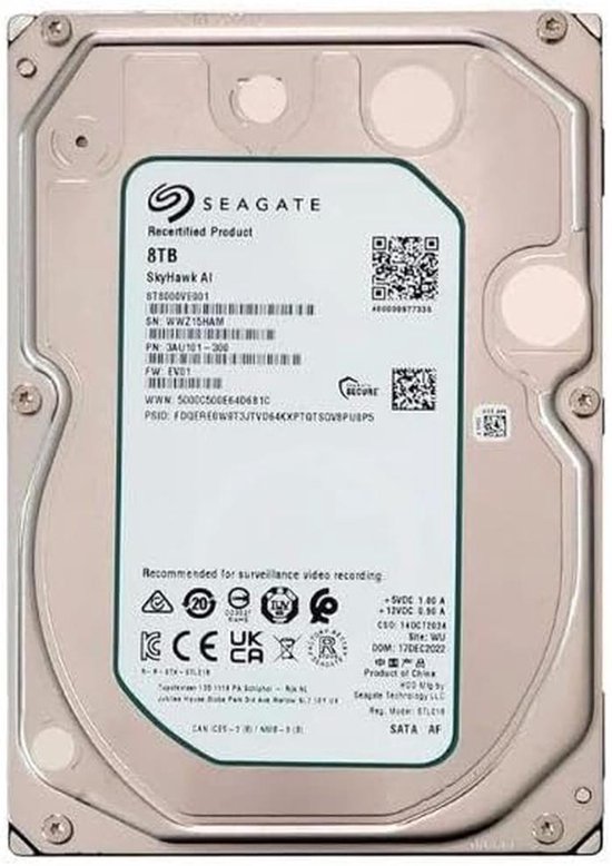 Bewakingscamera Harde Schijf - Surveillance HDD - 24/7 Opnemen - Geoptimaliseerd voor AI - 8 TB - Zwart — afbeelding 4