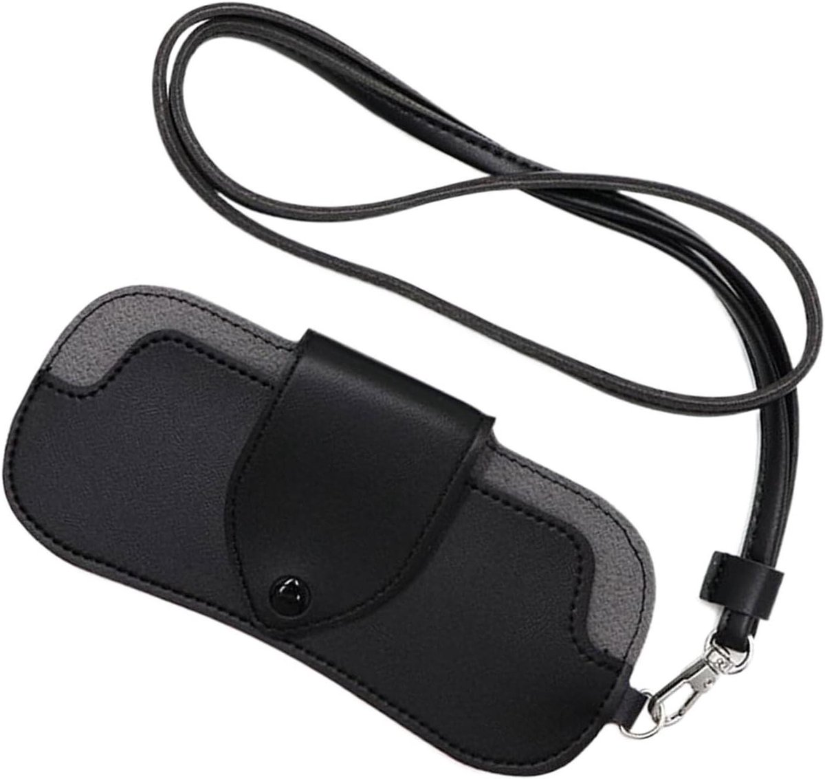 Brillen Etui - Zonnebril Hoesje - Veilig Opbergen - Met Lus - 16.5 cm - Koffie