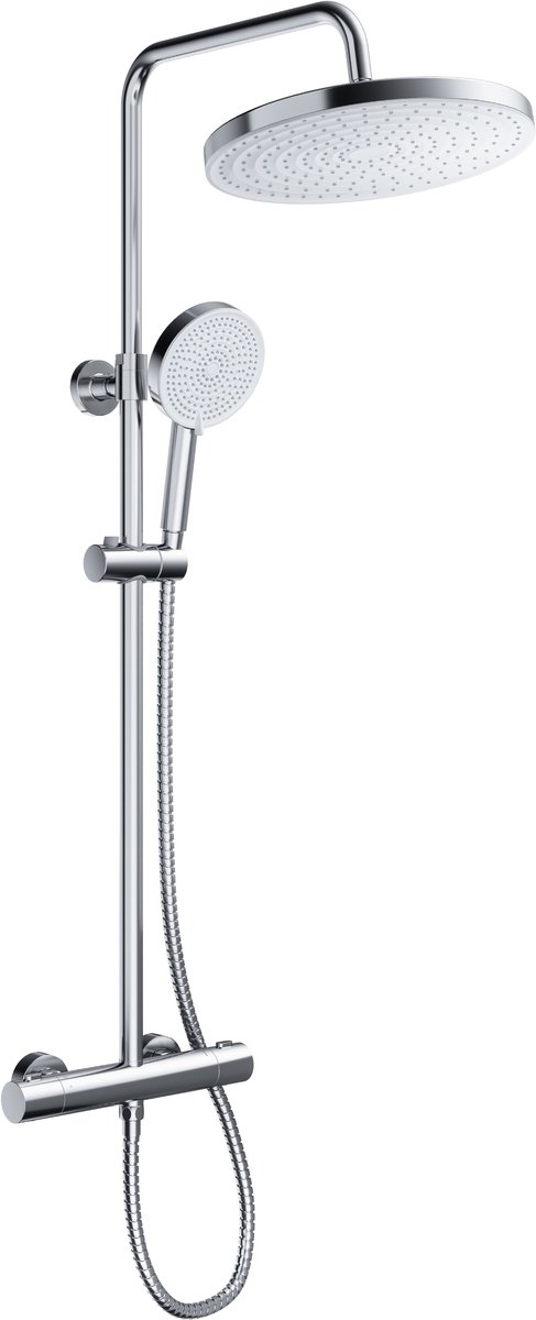 HOROW Thermostatische doucheset - Douchesysteem - Regendoucheset - Messing ventielkern - Chroom