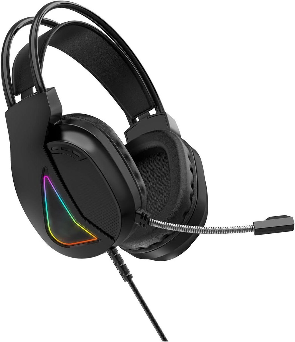 Gaming Headset - USB Hoofdtelefoon - PC Gaming - 360 Omnidirectionele Microfoon - 50 mm Drivers - Zwart