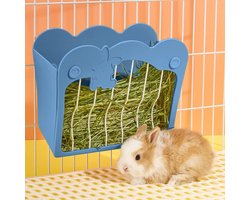 Hangschaal voor Hooi voor Kleine Dieren - Ideaal voor Konijnen, Cavia's en Dwergkonijnen - Blauw