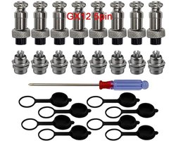 8 stuks Premium GX12-5 Pin Luchtvaart Plug Adapter, 5A 12mm Draad Male Female Metaal Luchtvaart Plug Draad Connector Kit, met Rubber Beschermkap en Schroevendraaier 8 stuks Premium GX12-5 Pin Luchtvaart Plug Adapter, 5A 12mm Draad Male Female Metaal Luchtvaart Plug Draad Connector Kit, met Rubber Beschermkap en Schroevendraaier